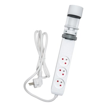 Prodlužovací kabel s uchycením na stůl 3Z Typ E + 2xUSB-A + 1xUSB-C 1,5m bílá