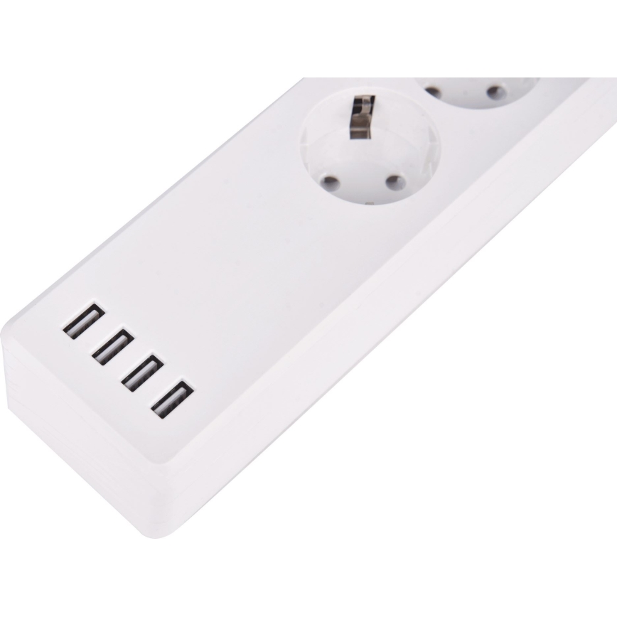 Prodlužovací kabel s vypínačem 1,8 m + 4xUSB/Wi-Fi Tuya SCHUKO