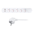 Prodlužovací kabel s vypínačem 5Z s USB A+C nabíjením 3 m