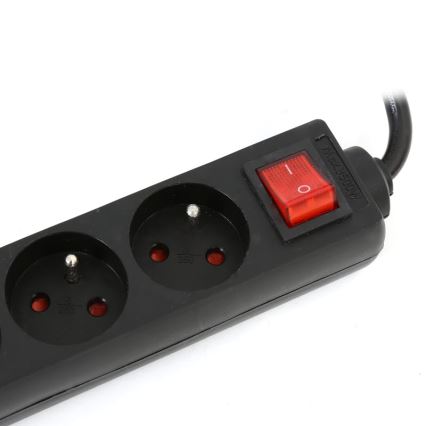 Prodlužovací kabel s vypínačem 5Z Typ E 1,5m černá