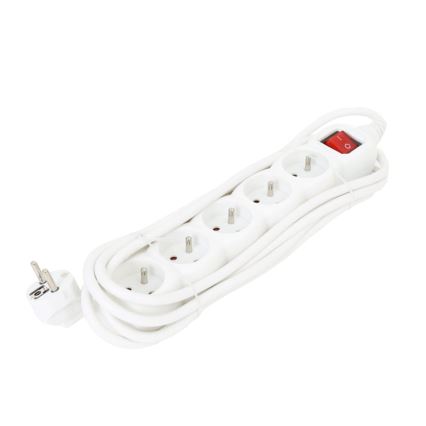 Prodlužovací kabel s vypínačem 5Z Typ E 3m bílá