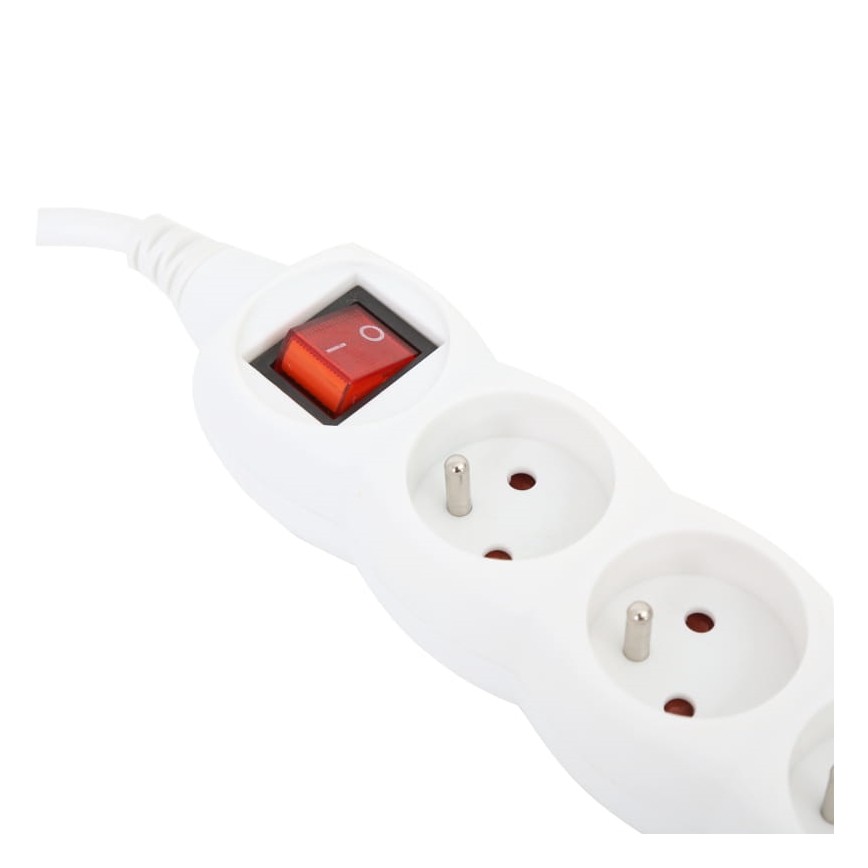 Prodlužovací kabel s vypínačem 5Z Typ E 3m bílá