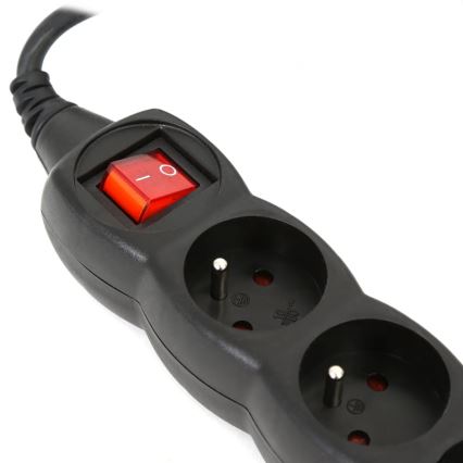 Prodlužovací kabel s vypínačem 5Z Typ E 3m černá
