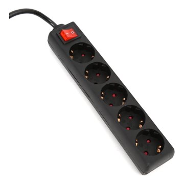 Prodlužovací kabel s vypínačem 5Z Typ F 3m SCHUKO černá