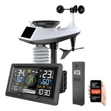 Profofesionální meteostanice s barevným LCD displejem 2xAA Wi-Fi Tuya