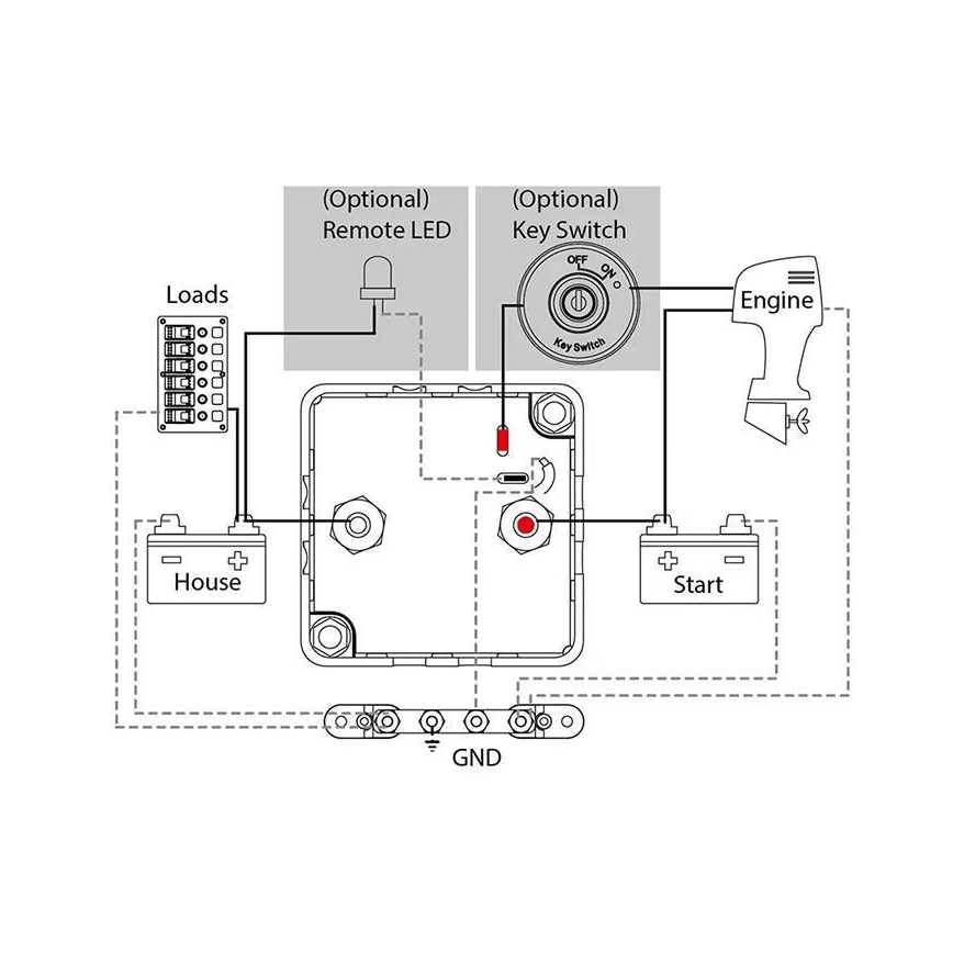 Propojovač baterií 12V/140A