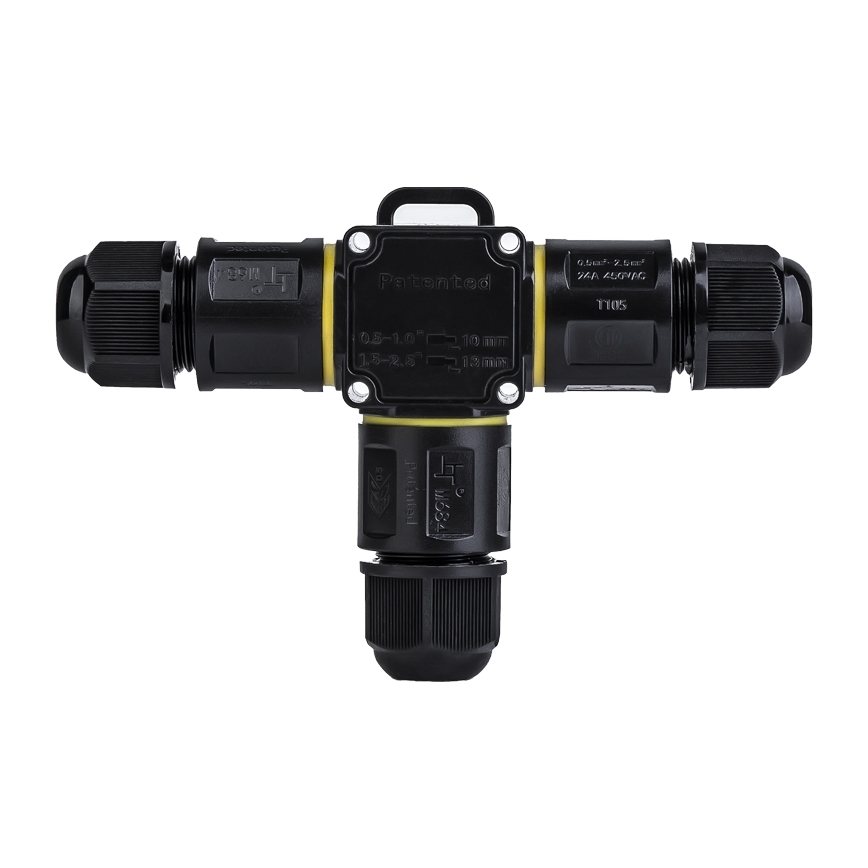 Propojovací T konektor IP68 450V