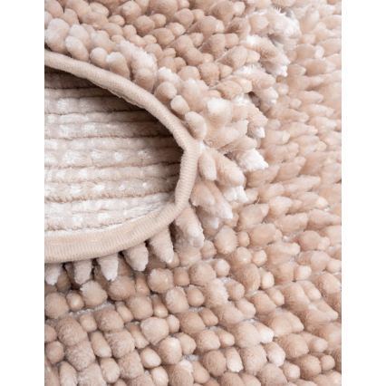 Protiskluzová koupelnová předložka CHENILLE 50x80 cm béžová