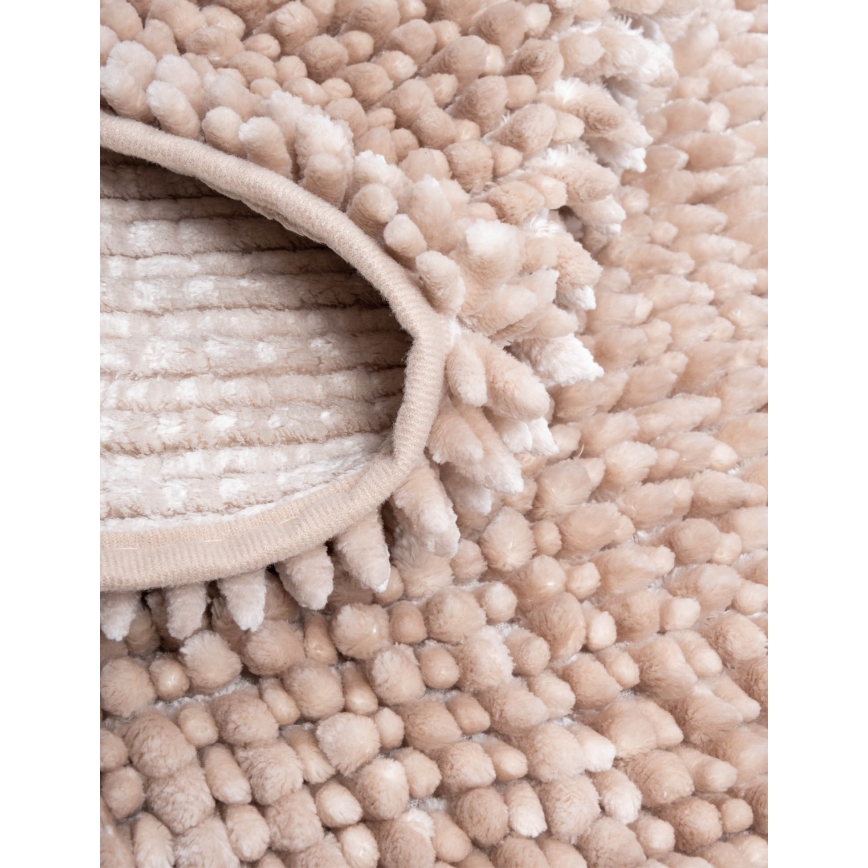 Protiskluzová koupelnová předložka CHENILLE 50x80 cm béžová