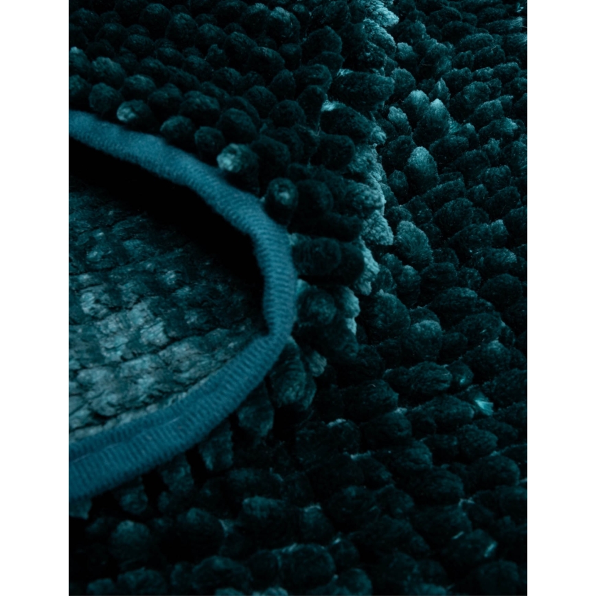 Protiskluzová koupelnová předložka CHENILLE 50x80 cm tyrkysová
