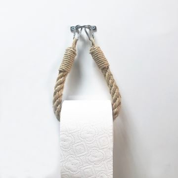 Provazový držák toaletního papíru BORU 22x14 cm hnědá