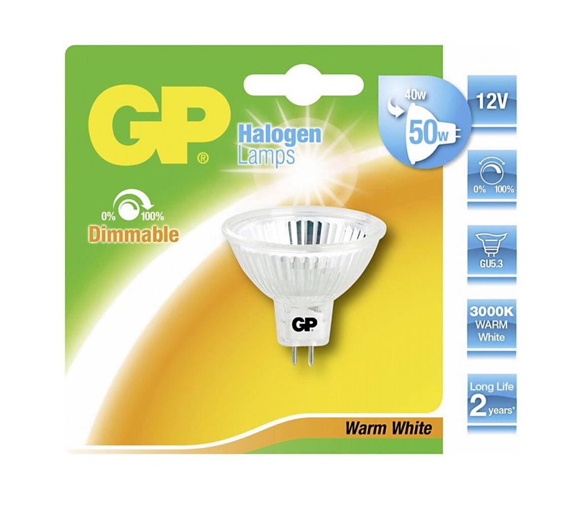 GP Průmyslová žárovka MR16 GU5,3/40W/12V 3000K - GP GP0002