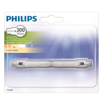 Průmyslová žárovka PHILIPS R7s/240W/230V 2900K - ECO HALO 118 mm