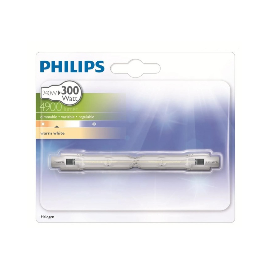 Průmyslová žárovka PHILIPS R7s/240W/230V 2900K - ECO HALO 118 mm