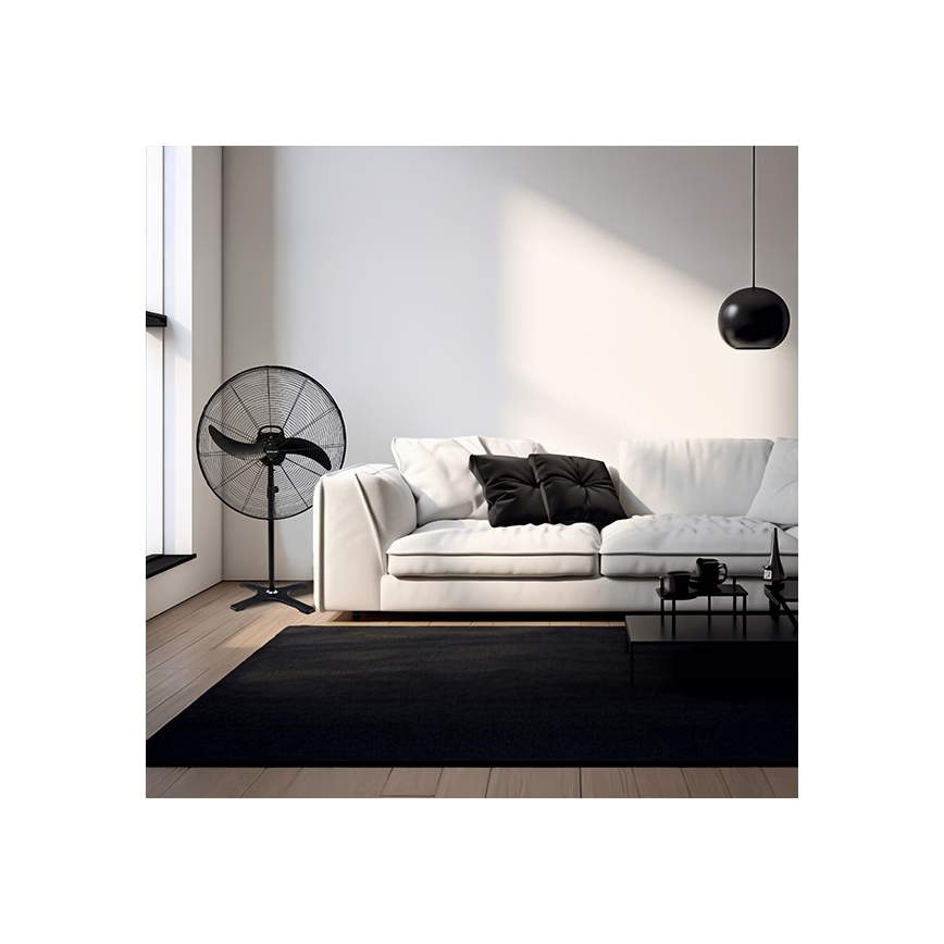 Průmyslový stojanový ventilátor 115W/230V 188 cm černá