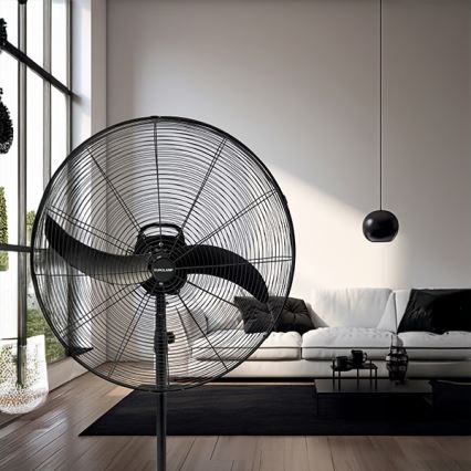 Průmyslový stojanový ventilátor 115W/230V 188 cm černá