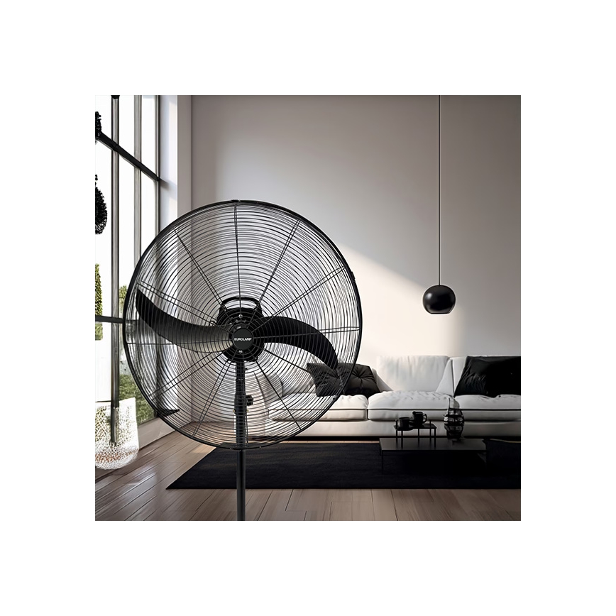 Průmyslový stojanový ventilátor 115W/230V 188 cm černá