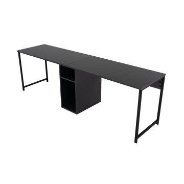 Psací stůl CLARO 240x60 cm antracit/černá