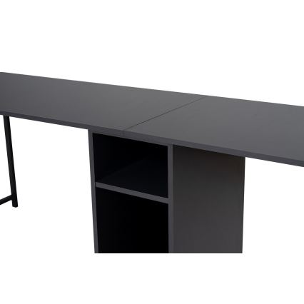 Psací stůl CLARO 240x60 cm antracit/černá