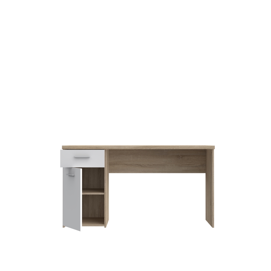 Psací stůl GINO 140x60 cm bílá/dub sonoma