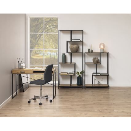Psací stůl SARON 110x45 cm dub/černá