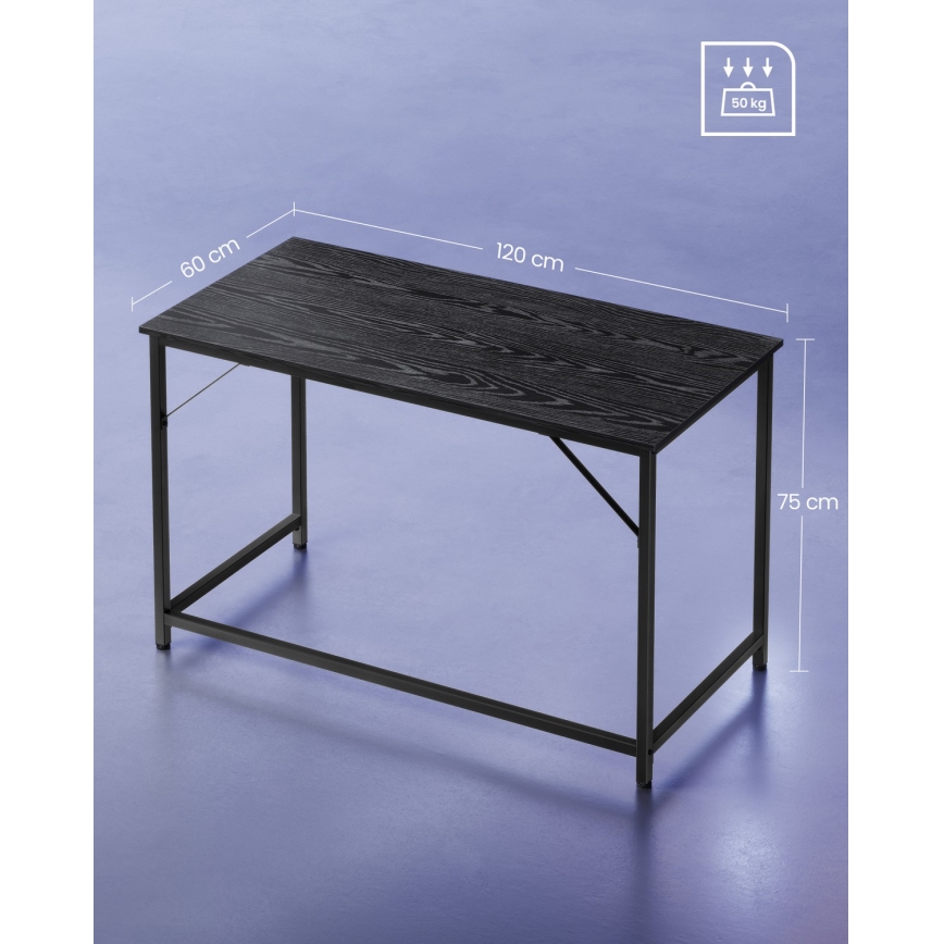 Psací stůl SOLEA 120x60 cm černá