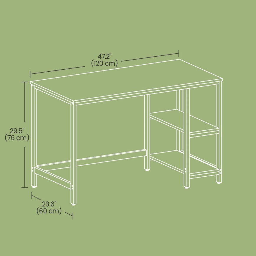 Psací stůl SOLEA 120x60 cm hnědá/černá