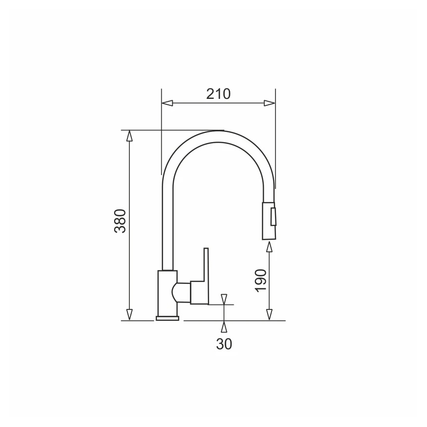 Pyramis 90941338 - Dřezová baterie s vytahovací sprškou IDEA černá matná