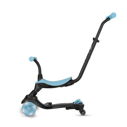 QPlay - Dětská koloběžka s LED kolečky 5v1 SEMA EVO modrá