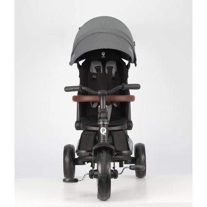QPlay - Dětská tříkolka 8v1 COMFO MAX šedá