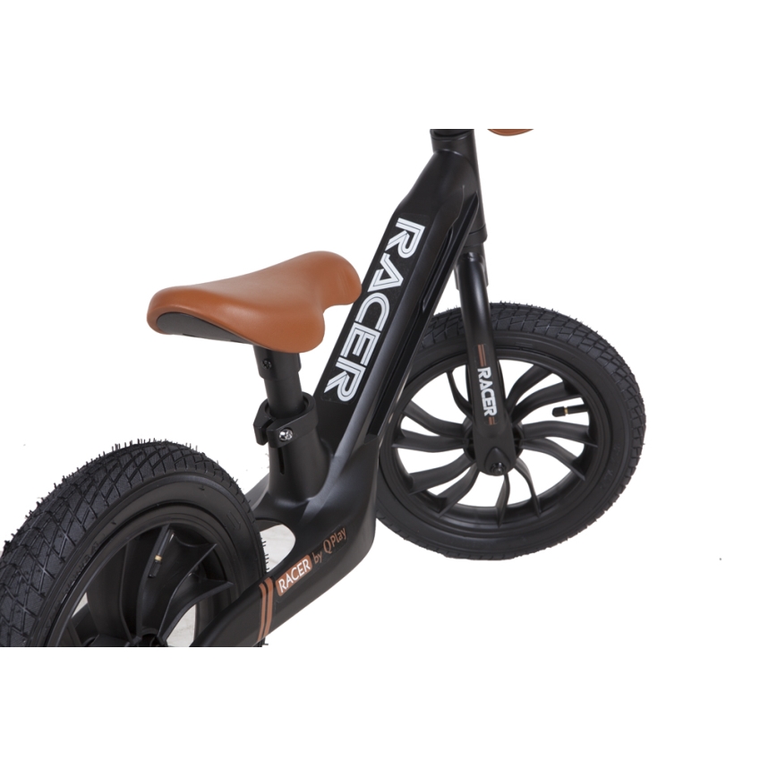 QPlay - Odrážedlo RACER AIR černá/hnědá