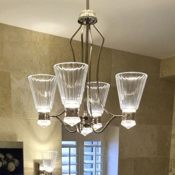 Quintiesse - LED Koupelnový lustr na tyči KAYVA LED/24W/230V IP44 lesklý chrom