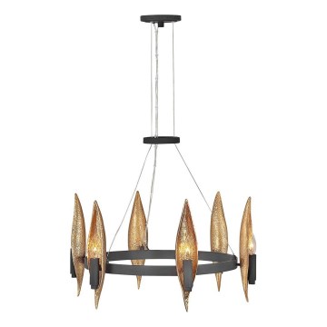 Quintiesse - Lustr na lanku WILLOW 6xE14/40W/230V pr. 61 cm zlatá/černá