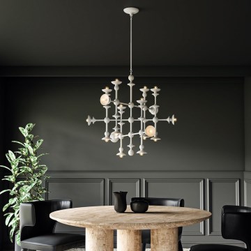 Quintiesse - Lustr na tyči CADENCE 18xE14/40W/230V bílá