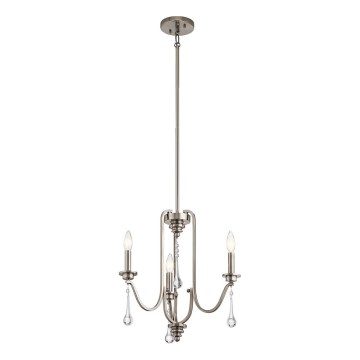 Quintiesse - Lustr na tyči KARLEE 3xE14/60W/230V pr. 45,7 cm matný chrom