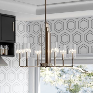 Quintiesse - Lustr na tyči KIMROSE 6xE14/40W/230V pr. 68,6 cm lesklý chrom