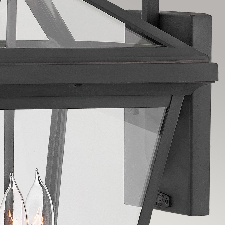 Quintiesse - Venkovní nástěnná lampa ALFORD L 3xE14/40W/230V IP44 černá