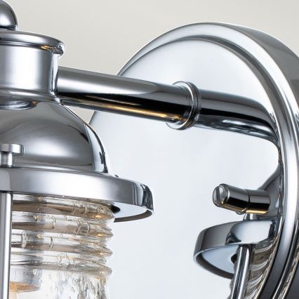 Quintiesse - Venkovní nástěnná lampa ASHLAND BAY 1xE27/60W/230V IP44 lesklý chrom