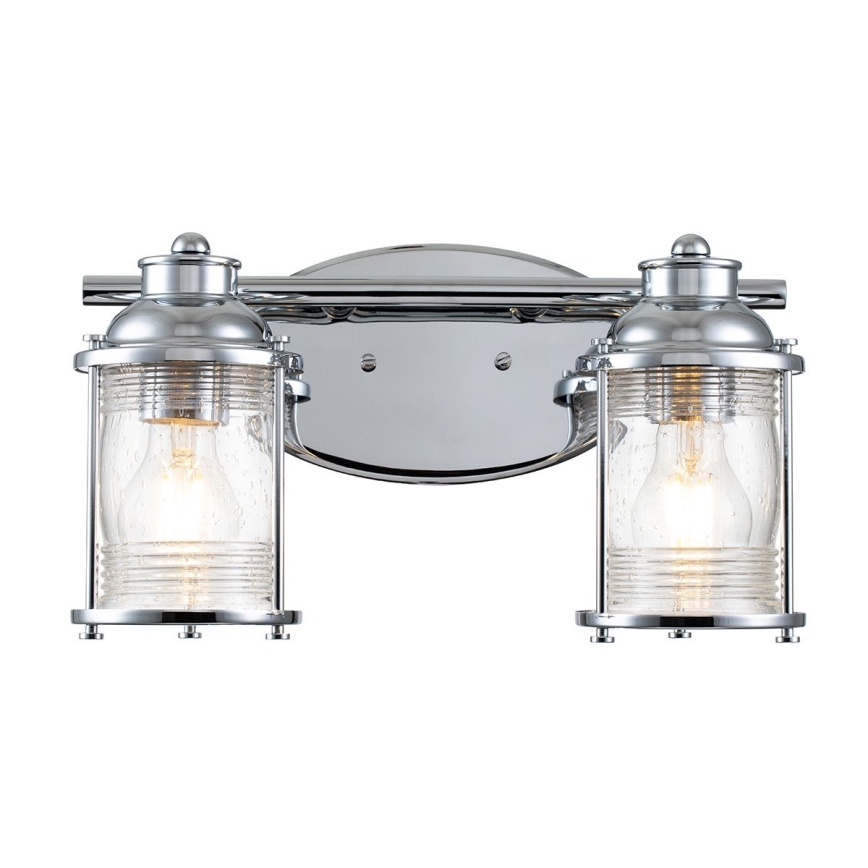 Quintiesse - Venkovní nástěnná lampa ASHLAND BAY 2xE27/60W/230V IP44 lesklý chrom