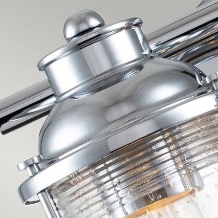 Quintiesse - Venkovní nástěnná lampa ASHLAND BAY 2xE27/60W/230V IP44 lesklý chrom