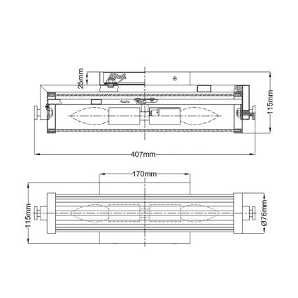 Quintiesse - Koupelnové nástěnné svítidlo AZORES 2xE14/40W/230V IP44 zlatá