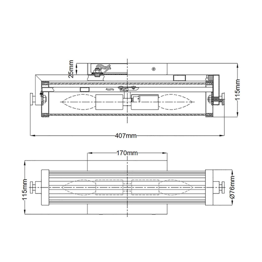 Quintiesse - Koupelnové nástěnné svítidlo AZORES 2xE14/40W/230V IP44 zlatá