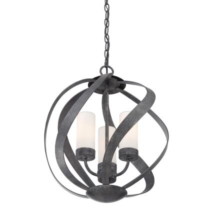 Quintiesse - Venkovní lustr na řetězu BLACKSMITH 3xE14/40W/230V pr. 40,7 cm IP44 černá