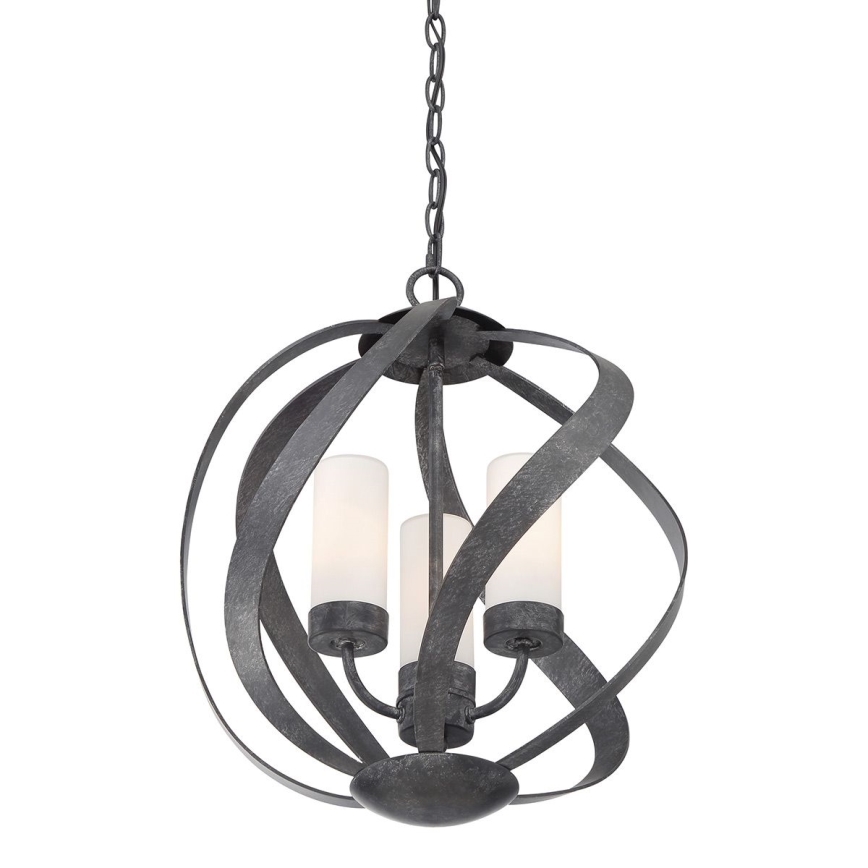 Quintiesse - Venkovní lustr na řetězu BLACKSMITH 3xE14/40W/230V pr. 40,7 cm IP44 černá