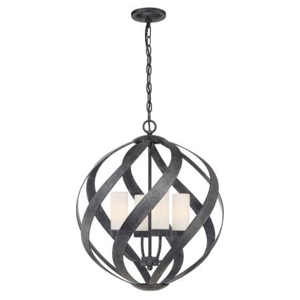 Quintiesse - Venkovní lustr na řetězu BLACKSMITH 4xE14/40W/230V pr. 50,1 cm IP44 černá