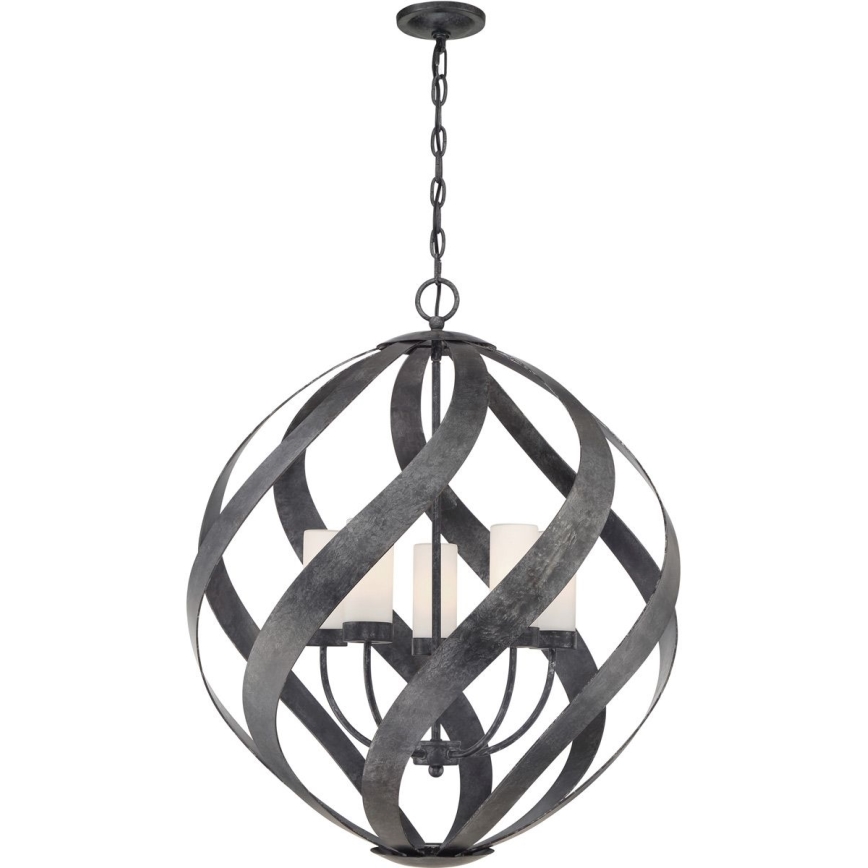 Quintiesse - Venkovní lustr na řetězu BLACKSMITH 5xE14/40W/230V pr. 66,4 cm  IP44 černá