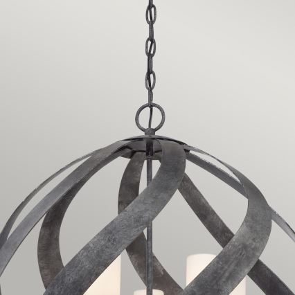 Quintiesse - Venkovní lustr na řetězu BLACKSMITH 5xE14/40W/230V pr. 66,4 cm  IP44 černá