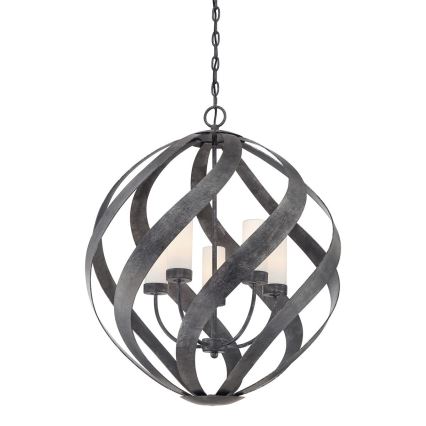 Quintiesse - Venkovní lustr na řetězu BLACKSMITH 5xE14/40W/230V pr. 66,4 cm  IP44 černá