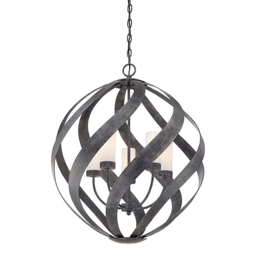 Quintiesse - Venkovní lustr na řetězu BLACKSMITH 5xE14/40W/230V pr. 66,4 cm  IP44 černá