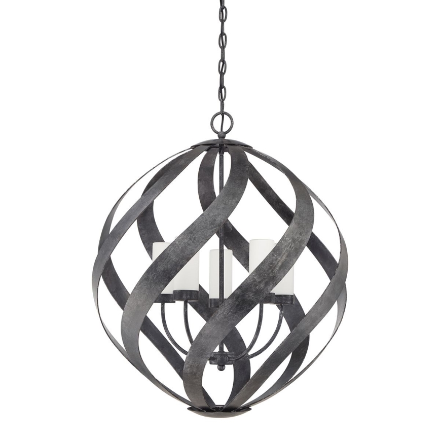 Quintiesse - Venkovní lustr na řetězu BLACKSMITH 5xE14/40W/230V pr. 66,4 cm  IP44 černá